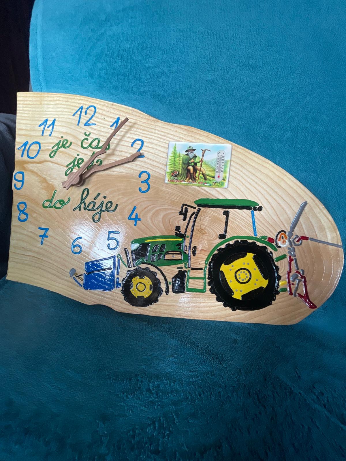 Dětské hodiny Traktor